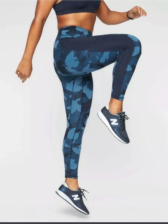 Athleta Pants - Athleta Blue Camo High-Rise Leggings